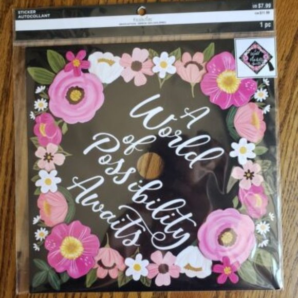 "A World of Possibility Awaits" Graduation Cap Decoration Topper Recollections - Picture 1 of 2